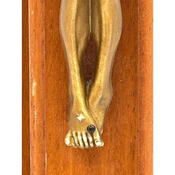 Wooden Crucifix Cross Last Rites Sick Call Candles Holy Water Bottle Vintage EUC - Picture 5 of 16